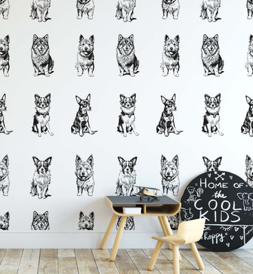Hand Drawing Dogs Sketches Wallpaper
