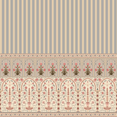 Mughal Stripes Elegance Vintage Wallpaper