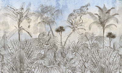 Fresco Tropical Leave Wallpaper