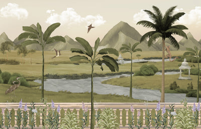 Tropical Palm Tree Jungle Wallpaper