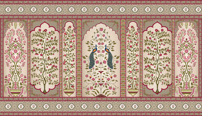 Indian Madhuban Jharoka Floral Wallpaper