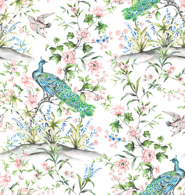 Beautiful Watercolor Peacock Wallpaper