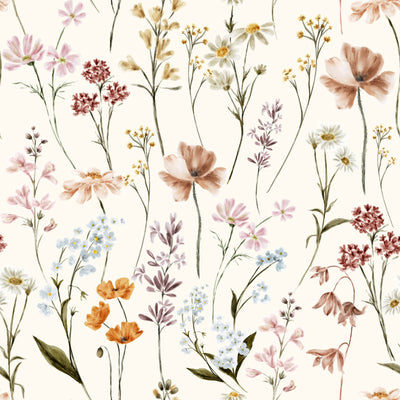 Boho Decorative Blossom Wallpaper