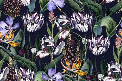 Tulip Vintage Tropical Wallpaper