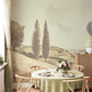 Vintage Hot Air Balloon Landscape Wallpaper