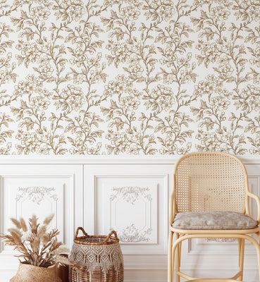 Textile Seamless Floral Pattern Wallpaper