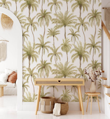 Watercolour Palm Tree Wallpaper