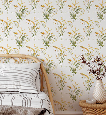 Watercolor Botanical Leavs Wallpaper
