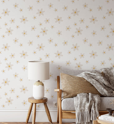 Floral Star Style Wallpaper