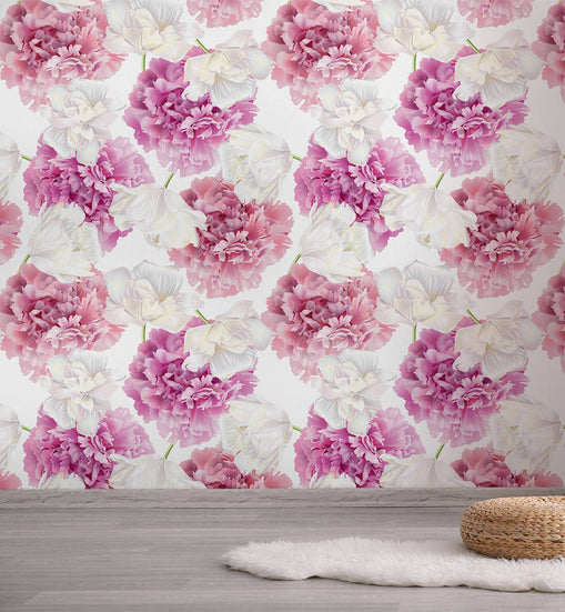 Peony and Tulip Flowers - Walltrendz