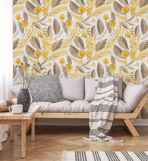 Watercolor Bunch Leave - Walltrendz