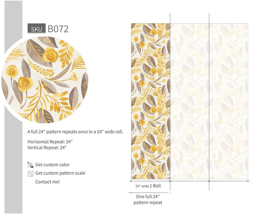 Watercolor Bunch Leave - Walltrendz
