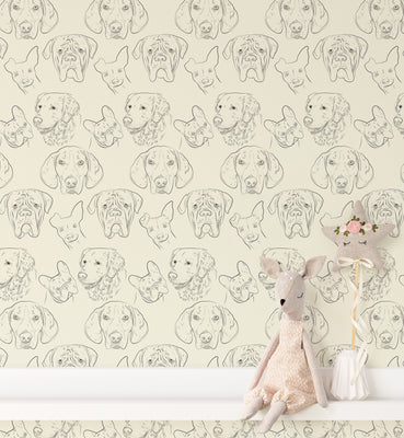 Doodle Sketch Dog Wallpaper