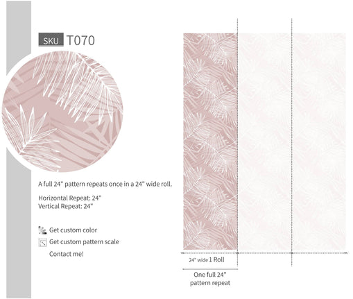 Abstract Blush Leaves - Walltrendz